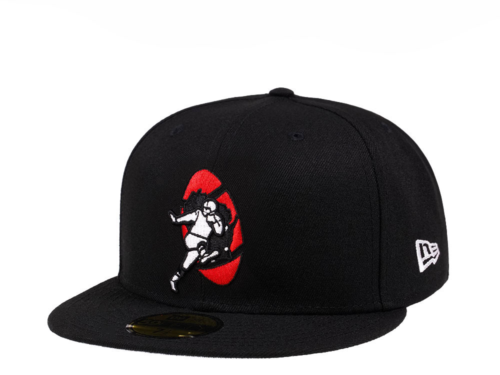 New Era Green Bay Packers Throwback Black Crimson Collection 59Fifty Fitted Cap