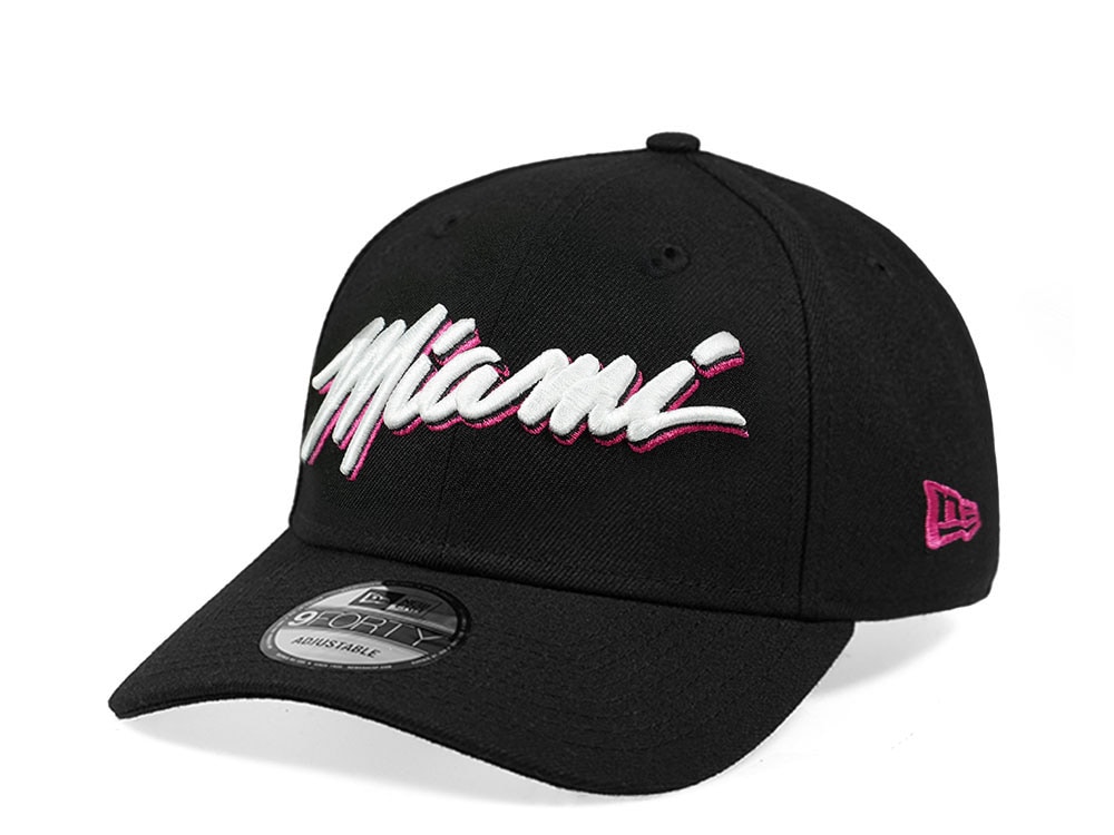 New Era Miami Heat Vice Edition White and Pink 9Forty Snapback Cap