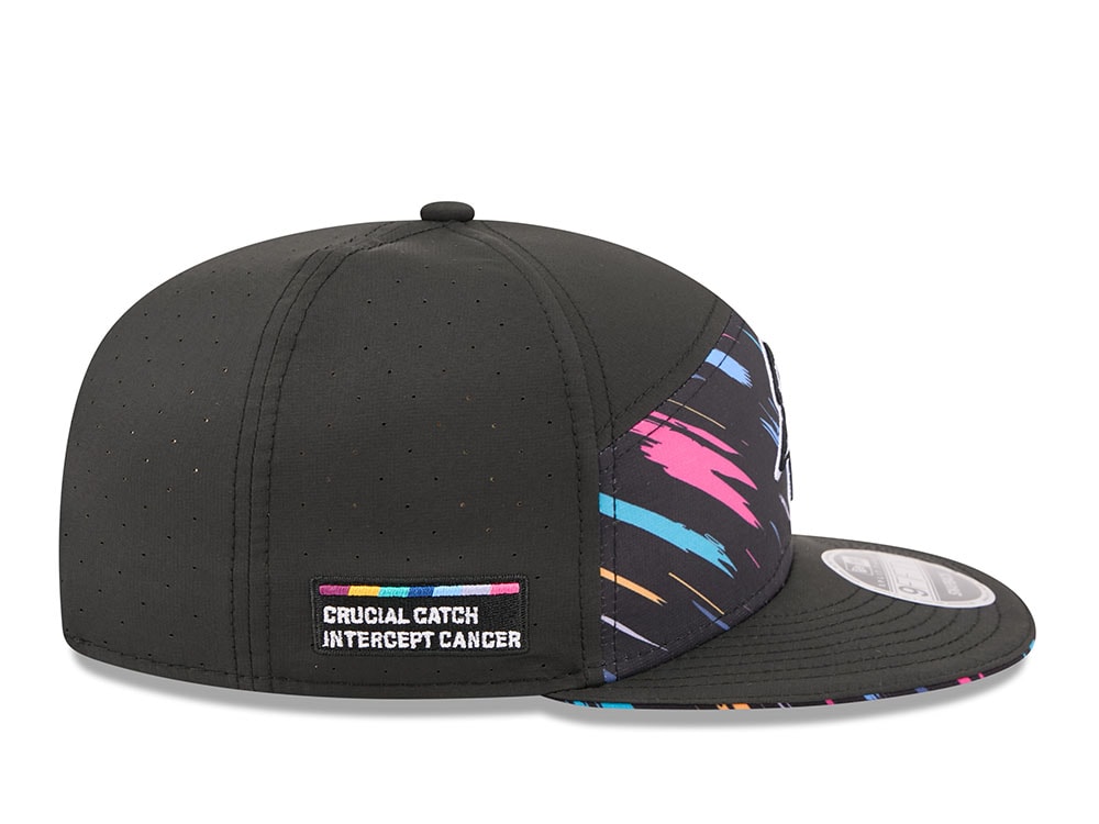 New Era Minnesota Vikings Crucial Catch 2026 Black Edition 9Fifty Split Panel Snapback Cap