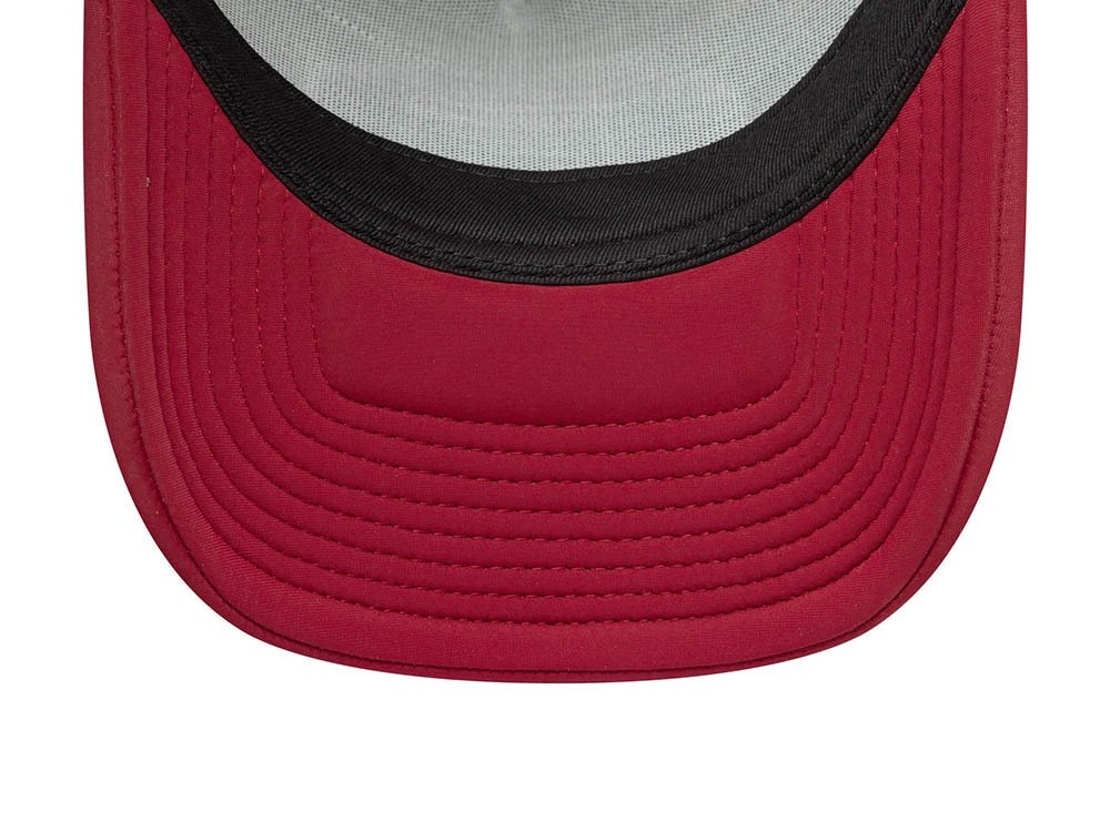 New Era Oval Foam Patch Cherry 9Forty A Frame Trucker Snapback Cap