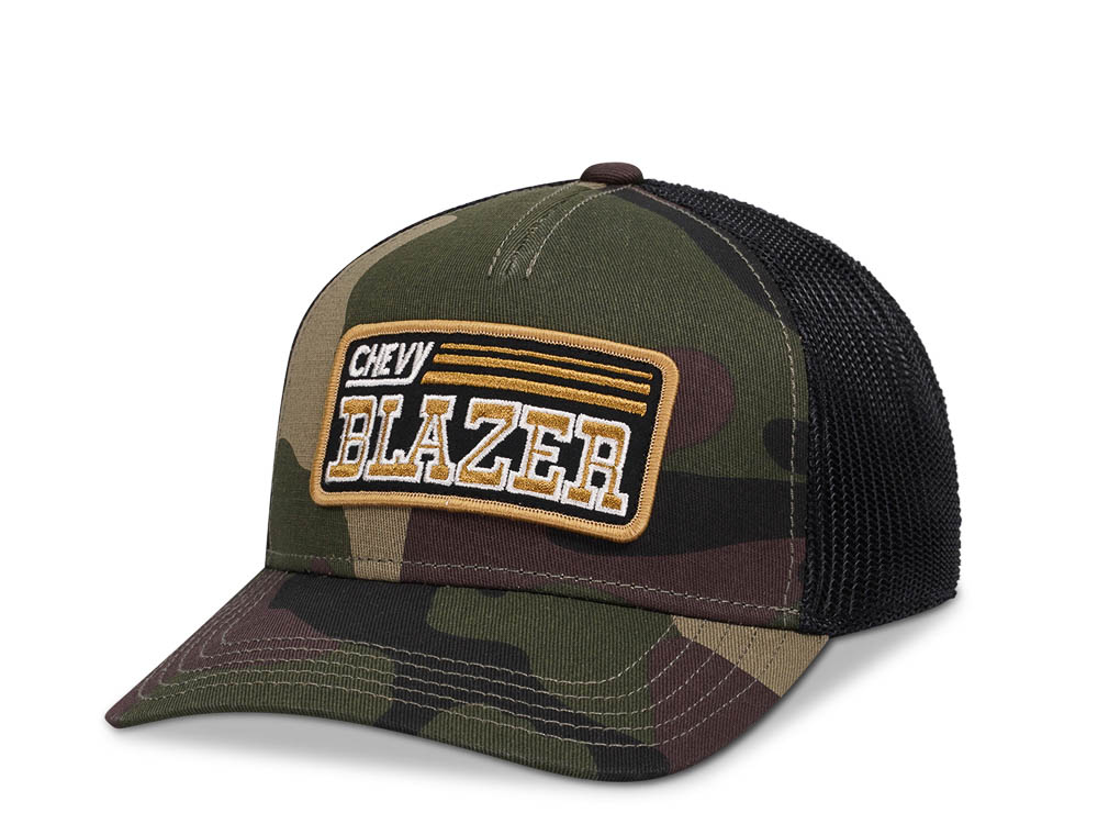 American Needle Chevy Twill Valin Patch Camo Trucker Snapback Cap