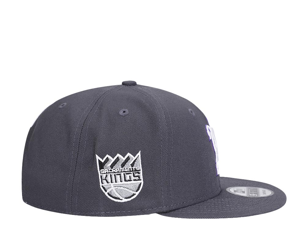 New Era Sacramento Kings Gray Purple Detail Edition 9Fifty Snapback Cap
