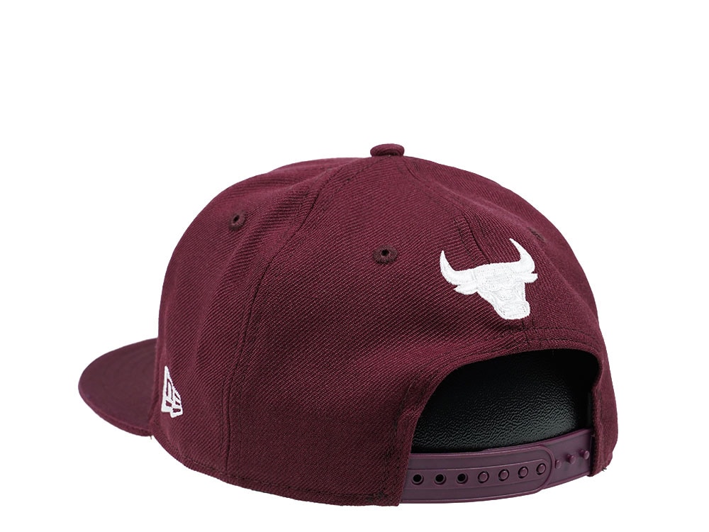 New Era Chicago Bulls White on Maroon Edition 9Fifty Snapback Cap