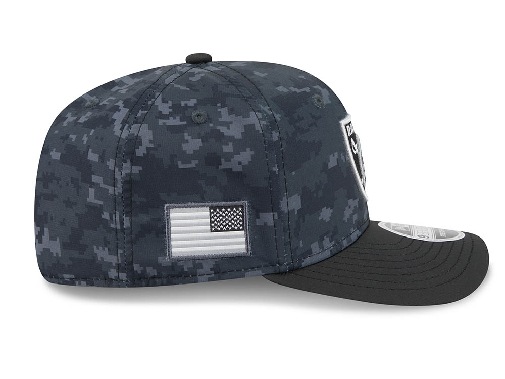 New Era Las Vegas Raiders NFL Salute to Service 2026 Digi Camo Black 9Seventy Stretch Snapback Cap