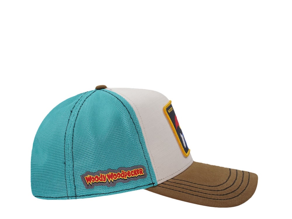 Capslab Woody Woodpecker Beige Trucker Snapback Cap