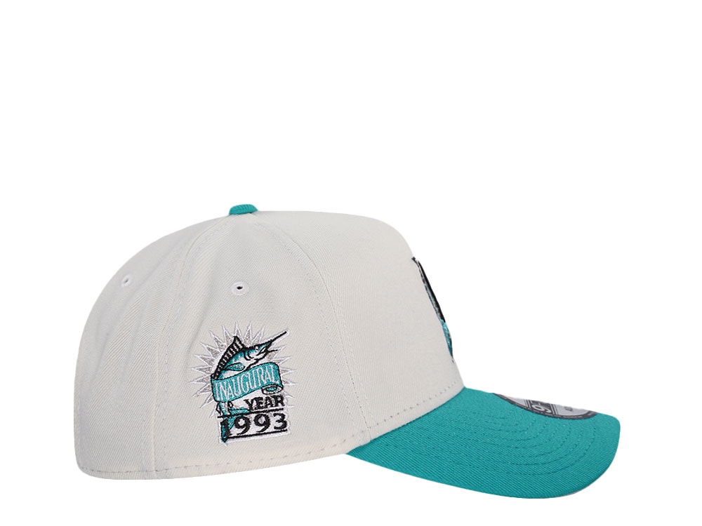 New Era Florida Marlins Inaugural Year 1993 Chrome Two Tone Edition 9Forty A Frame Snapback Cap