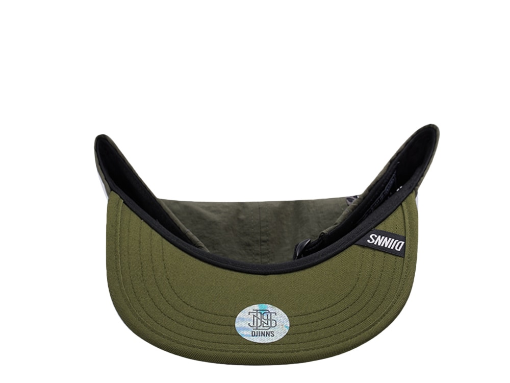 Djinns 5 Panel Olive Big Net Mountain Strapback Cap