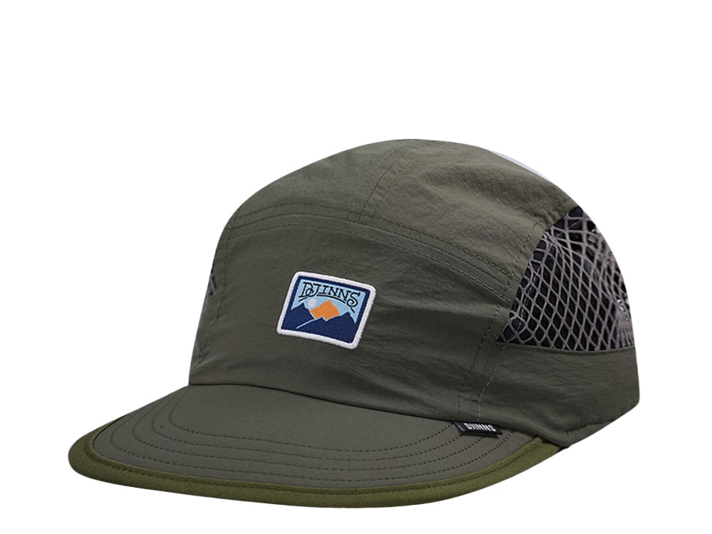 Djinns 5 Panel Olive Big Net Mountain Strapback Cap