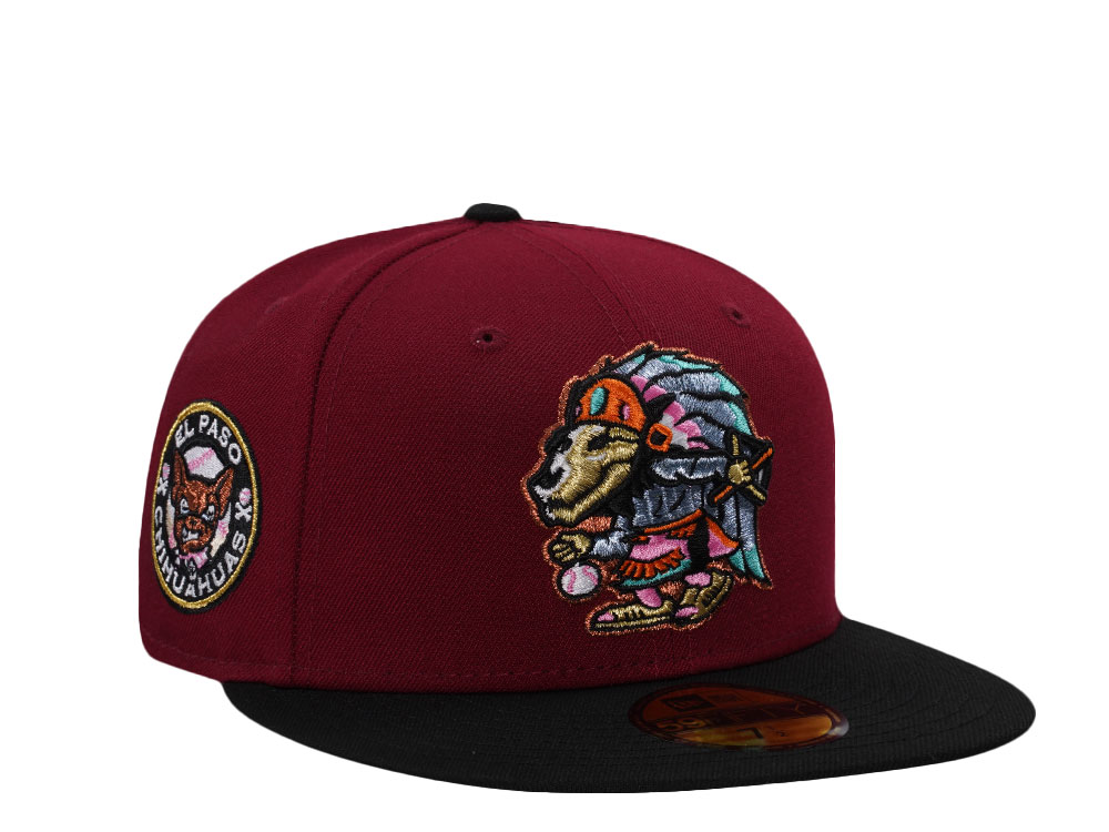 New Era El Paso Chihuahuas Card Red Two Tone Edition 59Fifty Fitted Cap