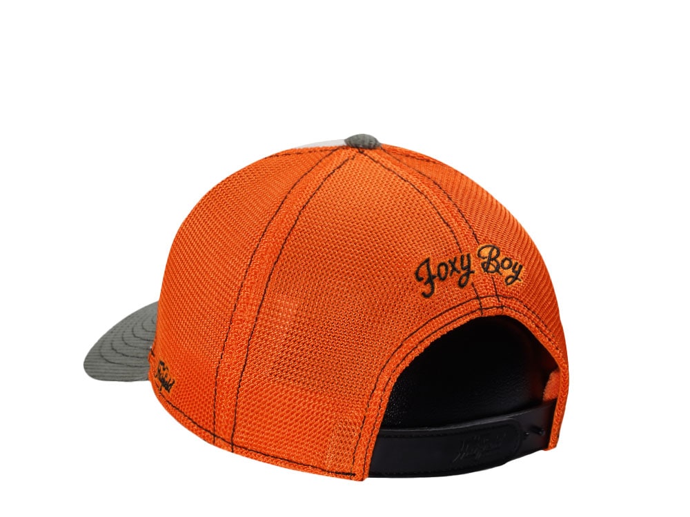 Hatfield Fox White Orange Trucker Snapback Cap