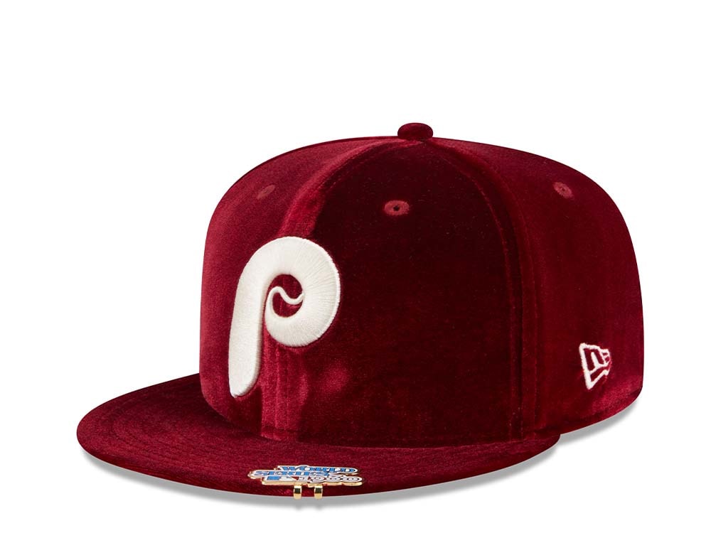 New Era Philadelphia Phillies World Series 1980 Velvet 59Fifty Fitted Cap