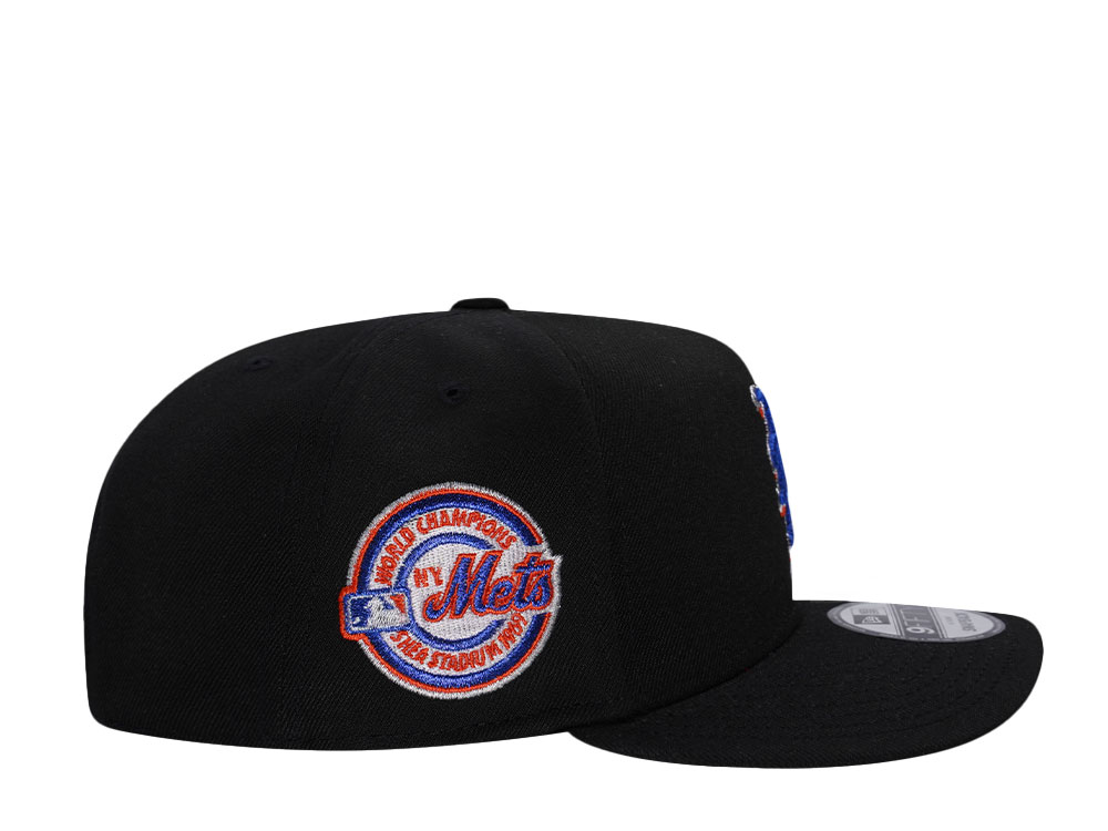 New Era New York Mets World Champions Black Throwback Edition A Frame 9Fifty Snapback Cap