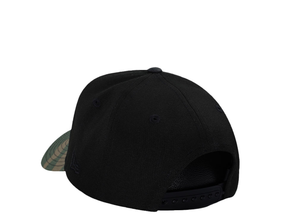 New Era Hartford Yard Goats Black Camo Two Tone Edition 9Forty A Frame Snapback Cap