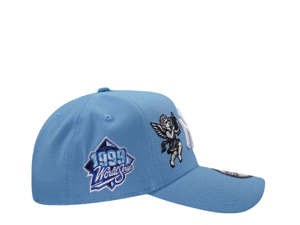 New Era New York Yankees World Series 1999 Cupid Sky Blue Edition 9Forty A Frame Snapback Cap