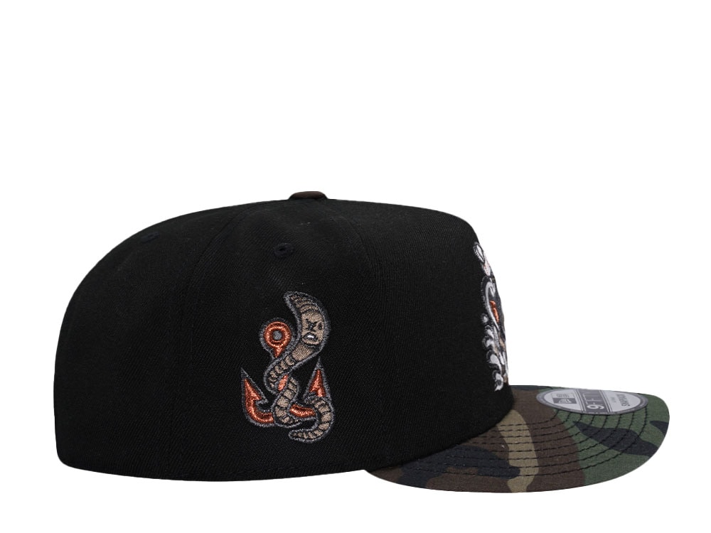 New Era Gwinnett Stripers Metallic Camo Two Tone A Frame 9Fifty Snapback Cap