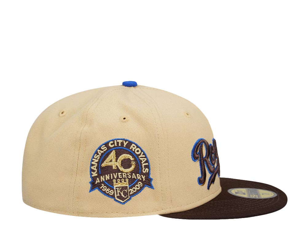 New Era Kansas City Royals 40th Anniversary Vegas Blue Two Tone Edition 59Fifty Fitted Cap