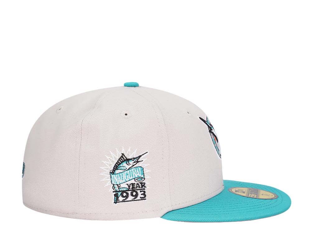 New Era Florida Marlins Inaugural Year 1993 Stone Script Two Tone Prime Edition 59Fifty Fitted Cap