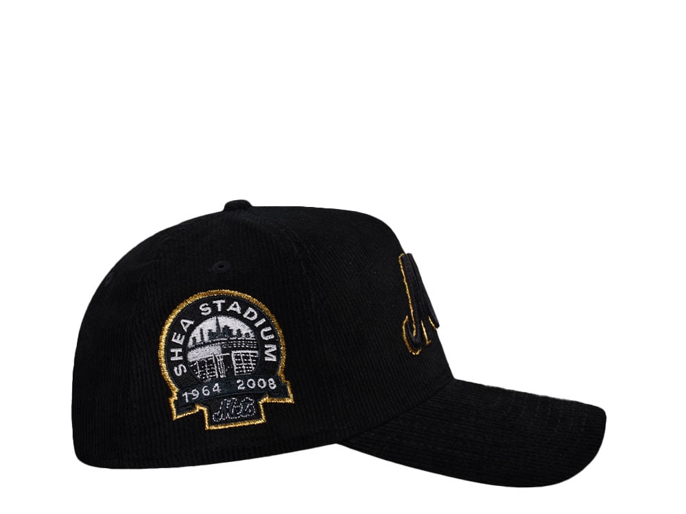 New Era New York Mets Shea Stadium Black Corduroy Edition 9Forty A Frame Snapback Cap