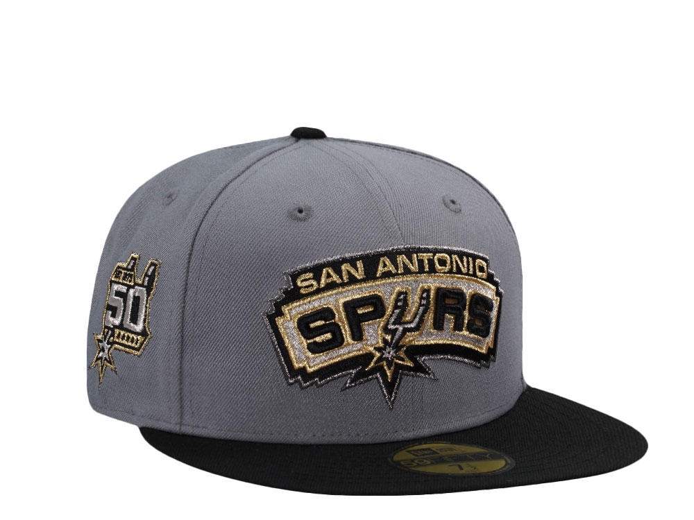 New Era San Antonio Spurs San Antonio Spurs 50th Anniversary Gray Two Tone Edition 59Fifty Fitted Cap