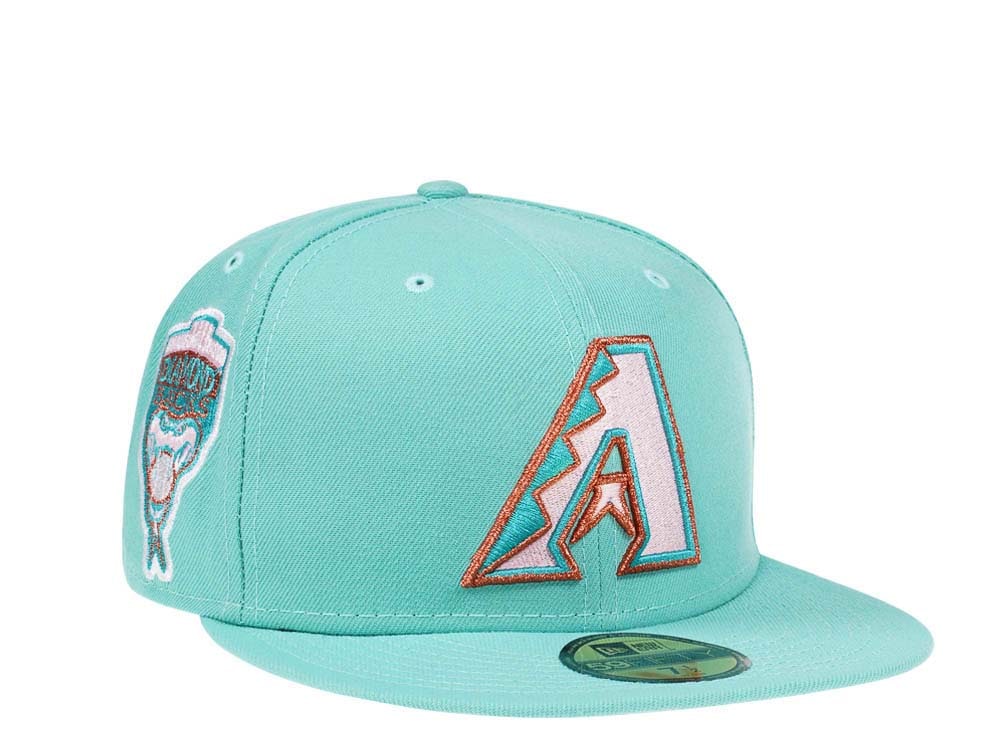 New Era Arizona Diamondbacks Inaugural Season 1998 Mint Pink Edition 59Fifty Fitted Cap