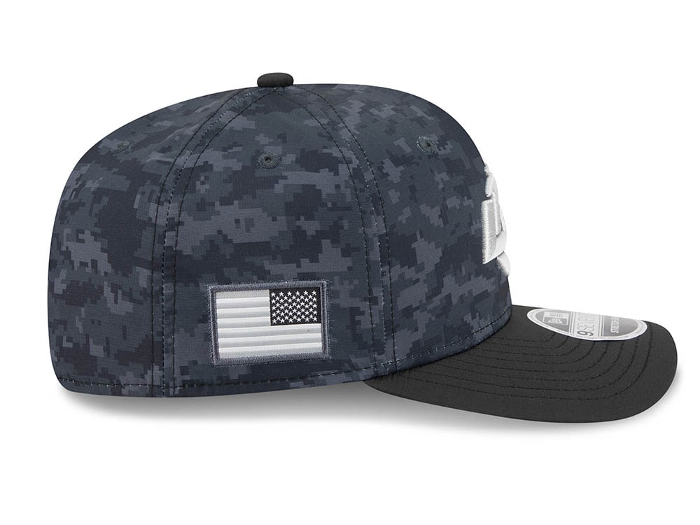 New Era Los Angeles Rams NFL Salute to Service 2026 Digi Camo Black 9Seventy Stretch Snapback Cap