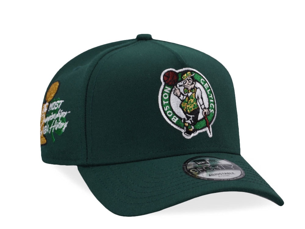 New Era Boston Celtics Most Championships in NBA Prime Edition 9Forty A Frame Snapback Cap