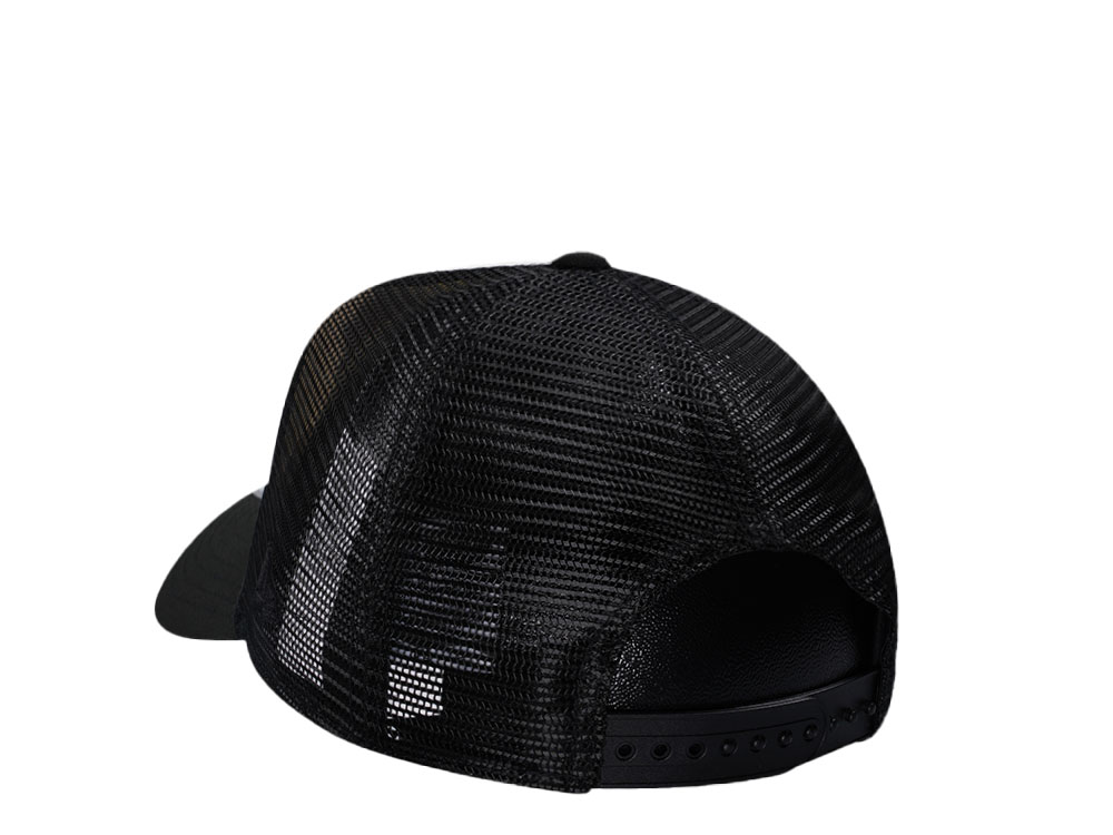 New Era New York Knicks Chrome Black Edition Trucker 9Forty A Frame Snapback Cap