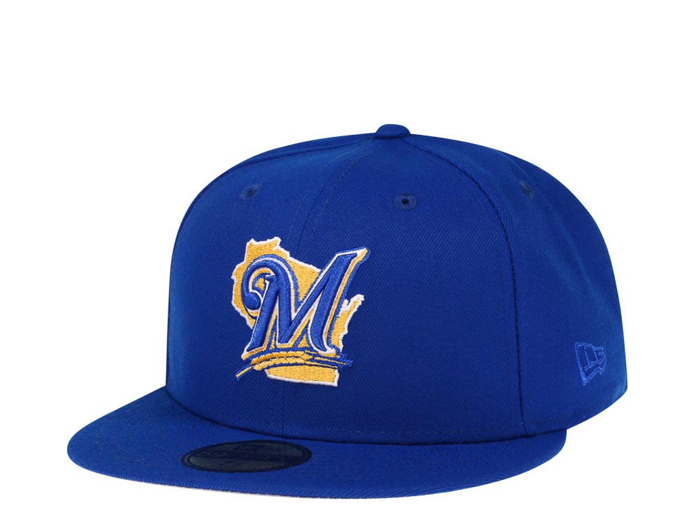 New Era Milwaukee Brewers Royal Blue Gray Edition 59Fifty Fitted Cap