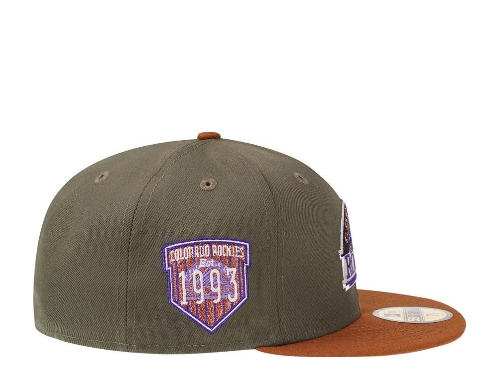 New Era Colorado Rockies 1993 Copper Olive Two Tone Prime Edition 59Fifty Fitted Cap