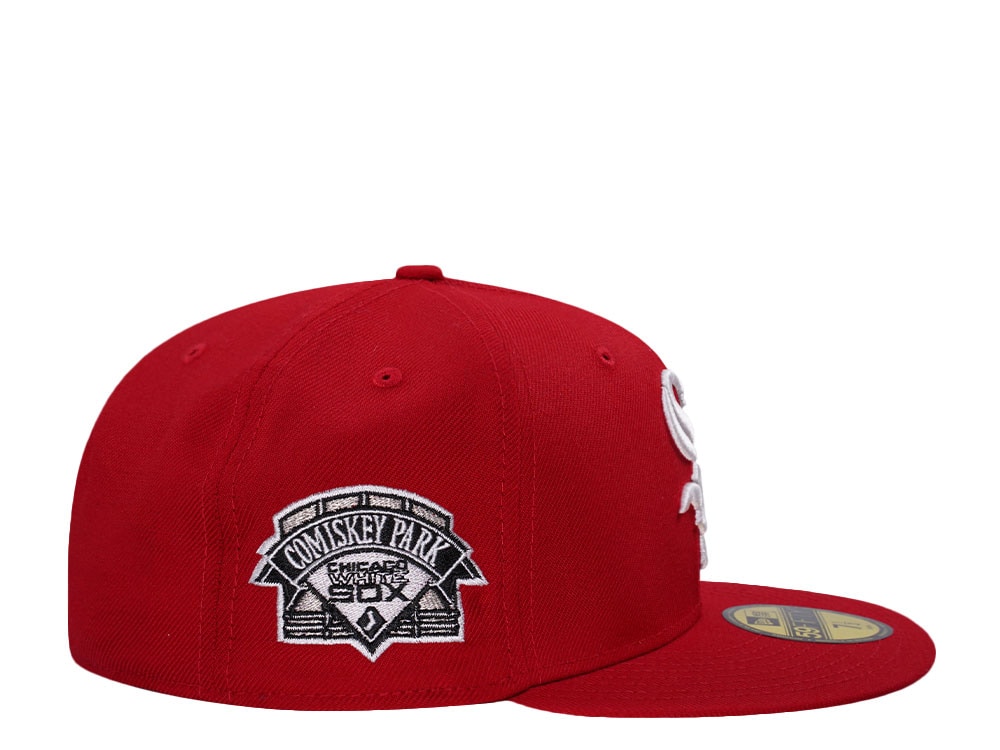 New Era Chicago White Sox Comiskey Park Scarlet Wool Prime Edition 59Fifty Fitted Cap