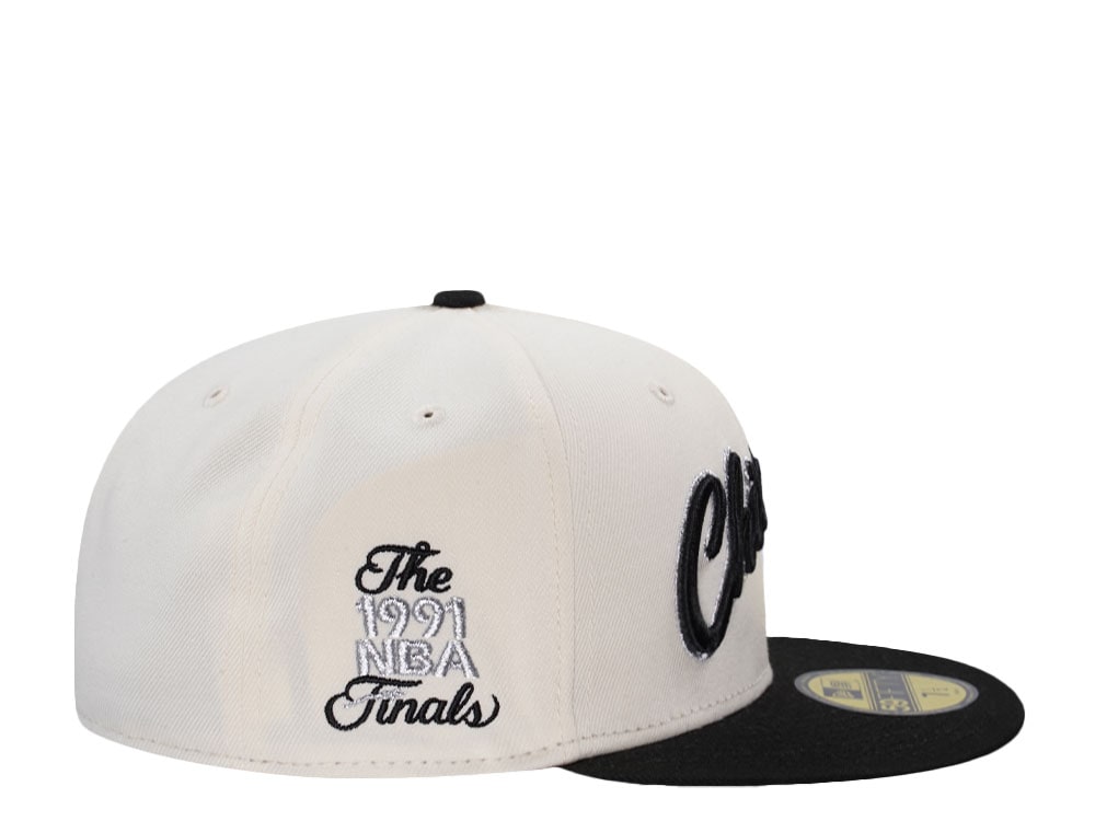 New Era Chicaco Bulls NBA Finals 1991 Script White Two Tone Edition 59Fifty Fitted Cap