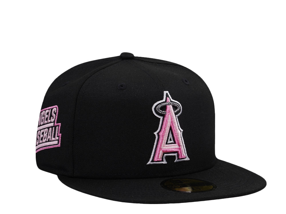 New Era Anaheim Angels Black and Pink Edition 59Fifty Fitted Cap