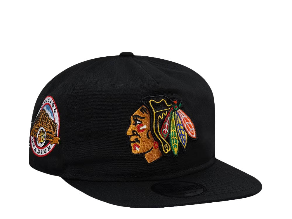 Chicago Blackhawks Stadium Patch Vintage Edition Golfer Snapback Cap