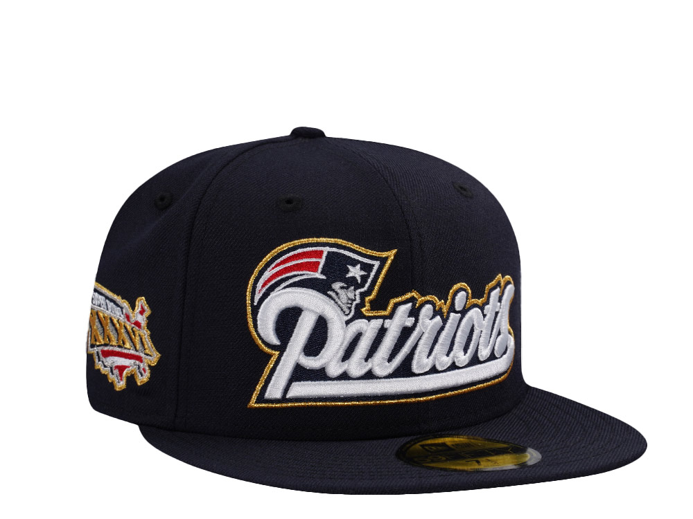 New Era New England Patriots Super Bowl XXXVI Wool Navy Throwback Edition 59Fifty Fitted Cap