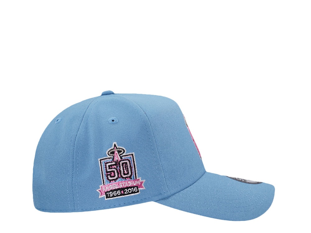 New Era Anaheim Angels 50th Anniversary Sky Pink Prime Edition 9Forty A Frame Snapback Cap