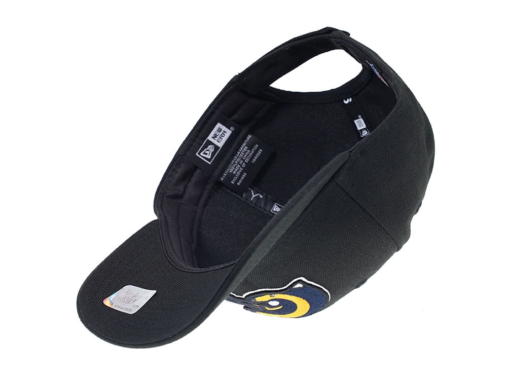 New Era Los Angeles Rams Curved Black Edition 9Forty Strapback Cap