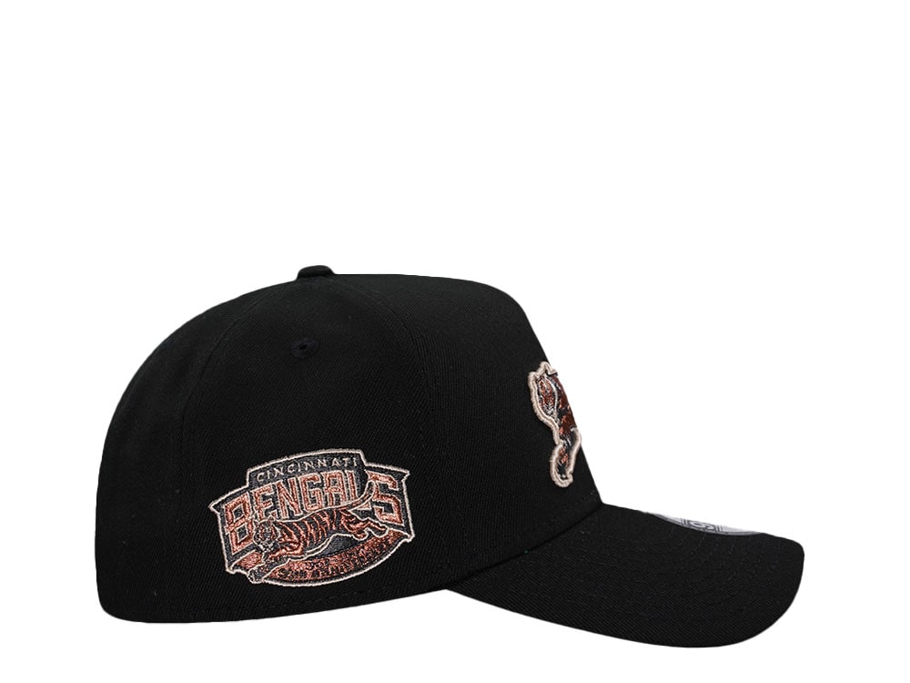 New Era Cincinnati Bengals 30th Anniversary Black Copper Prime Edition 9Forty A Frame Snapback Cap