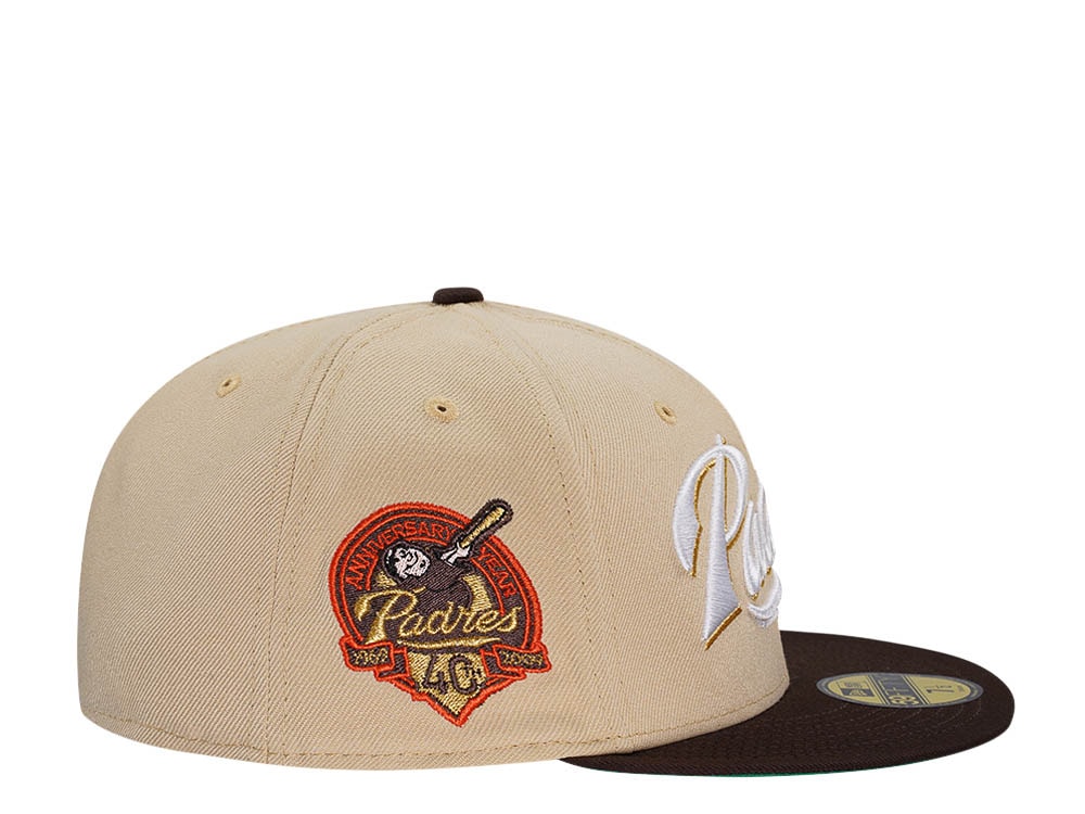 New Era San Diego Padres 40th Anniversary Vegas Gold Two Tone Edition 59Fifty Fitted Cap