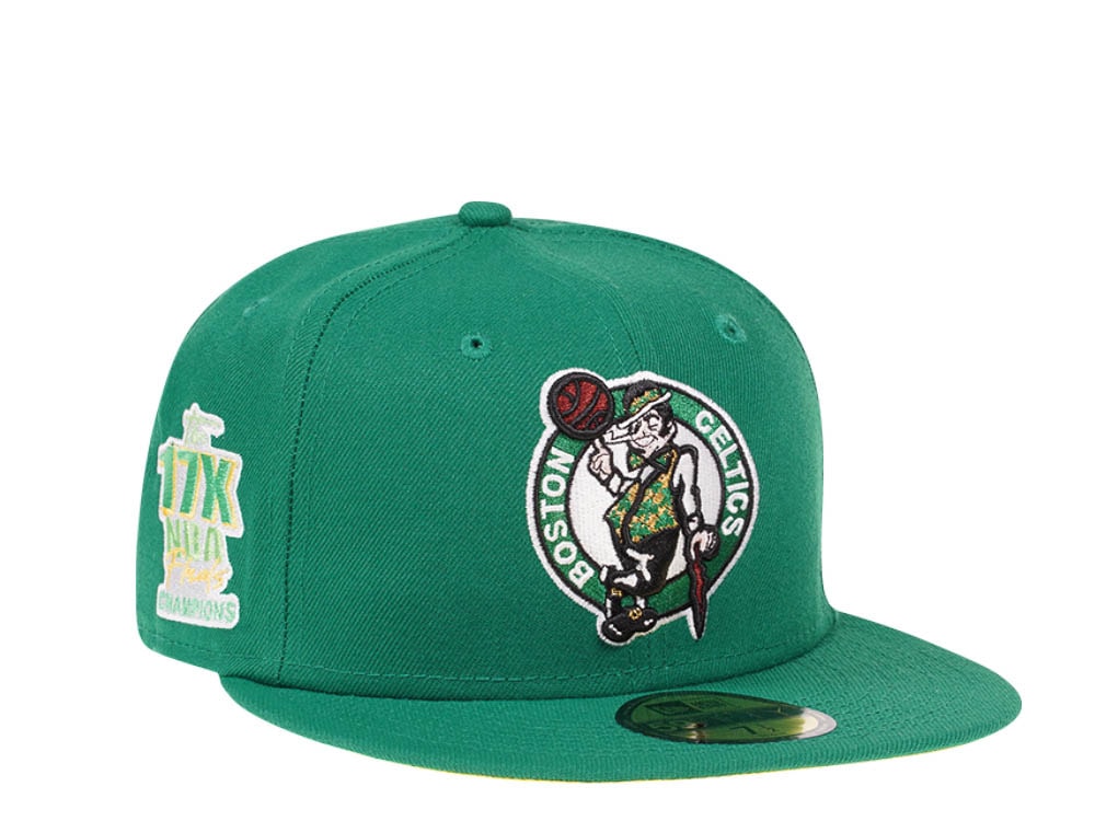 New Era Boston Celtics Citruspop Patch The 17x NBA Finals Champions 59fifty Fitted Cap