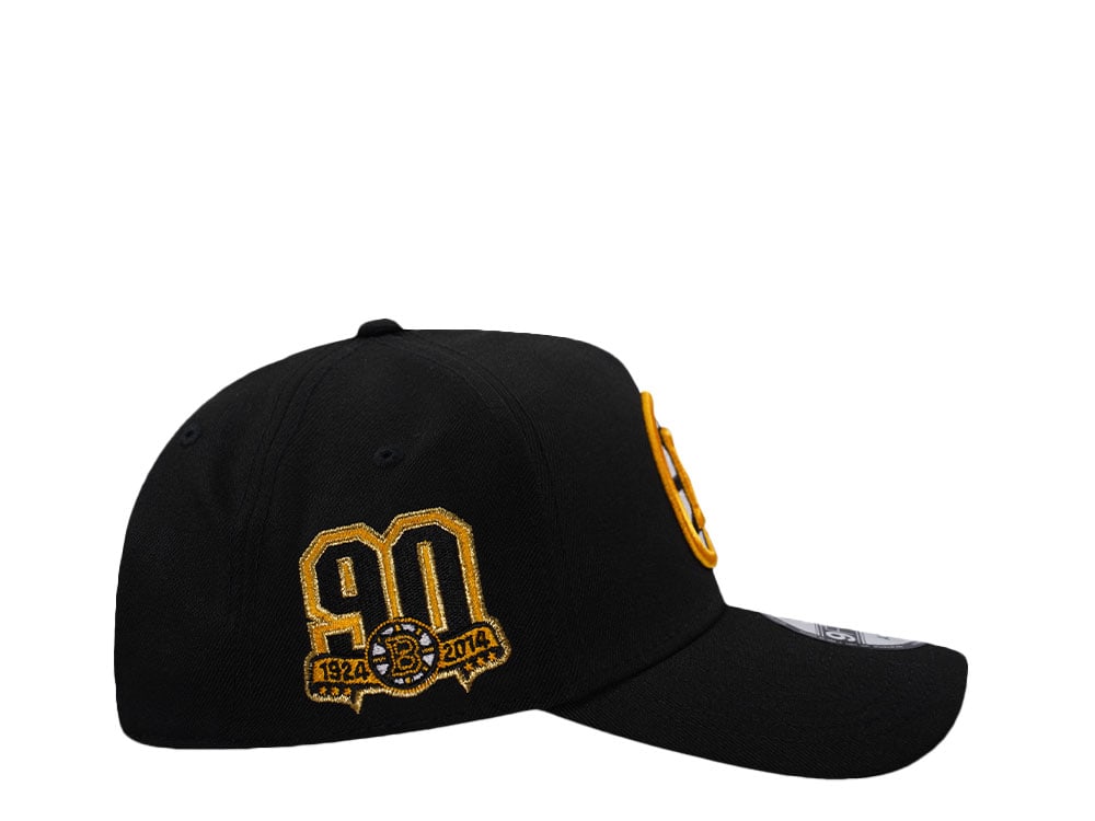 New Era Boston Bruins 90th Anniversary Black Prime Edition 9Forty A Frame Snapback Cap