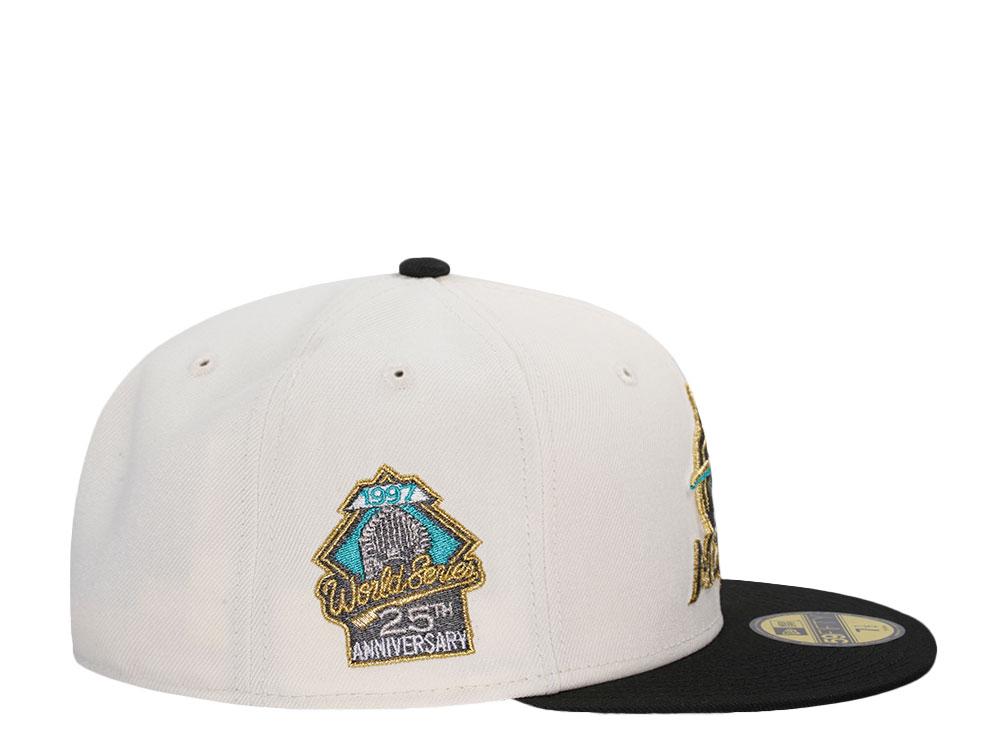New Era Miami Marlins 25th Anniversary Chrome Gold Two Tone Edition 59Fifty Fitted Cap