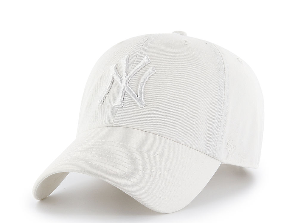 47 Brand New York Yankees White Clean Up Strapback Cap
