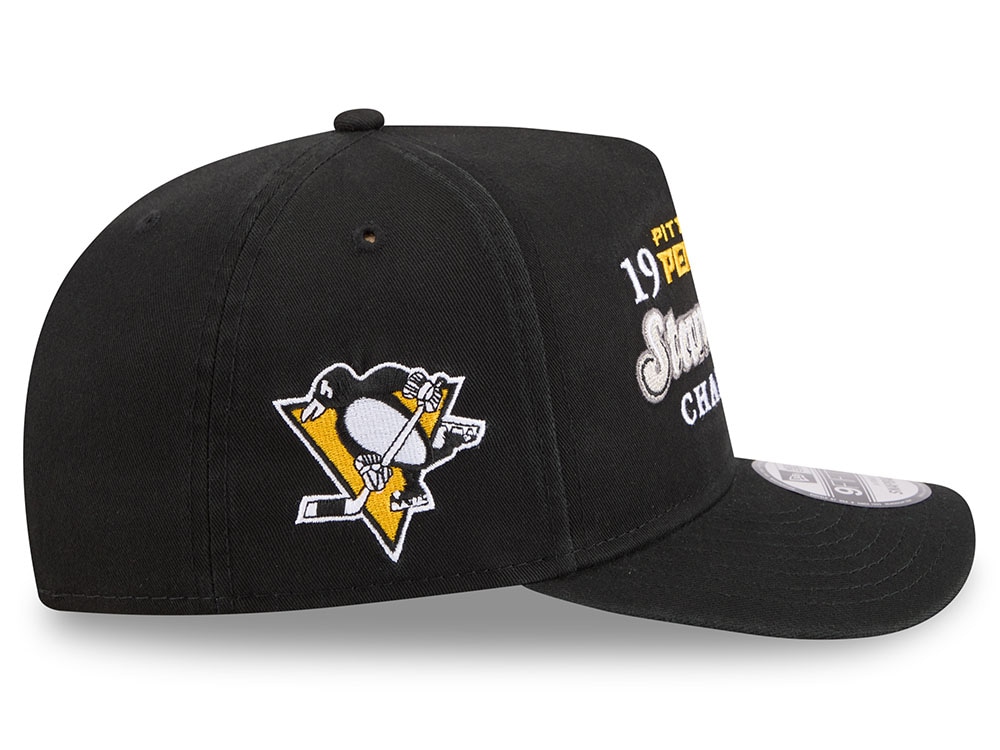 New Era Pittsburgh Penguins Stanley Cup Champions 1991 Historic Black Edition 9Fifty A Frame Snapback Cap