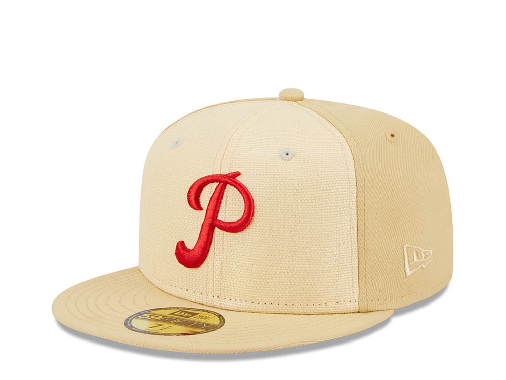 New Era Philadelphia Phillies 1950 Raffia Front Vegas Gold Edition 59Fifty Fitted Cap