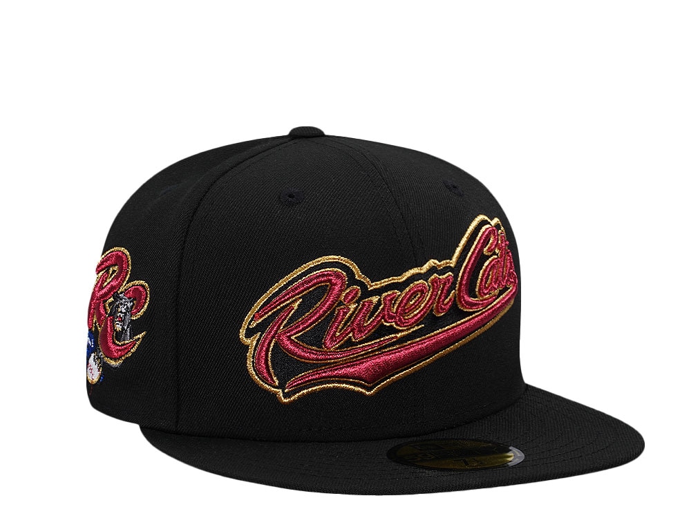 New Era Sacramento Rivercats Black Metallic Throwback Edition 59Fifty Fitted Cap