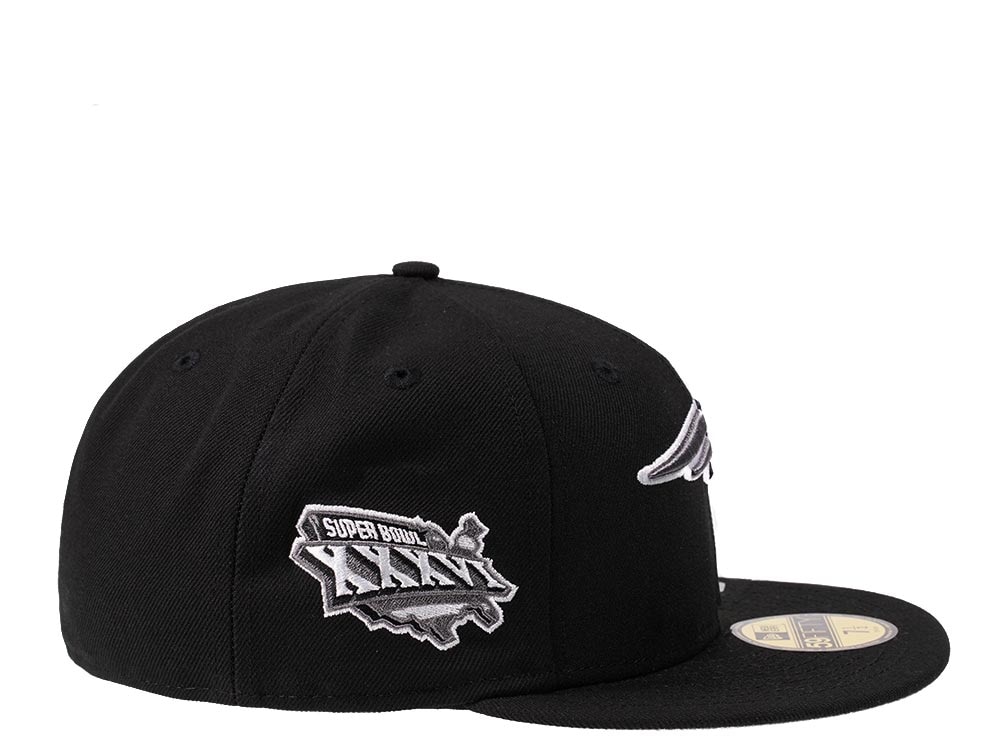 New Era New England Patriots Super Bowl XXXVI Steel Black Edition 59Fifty Fitted Cap