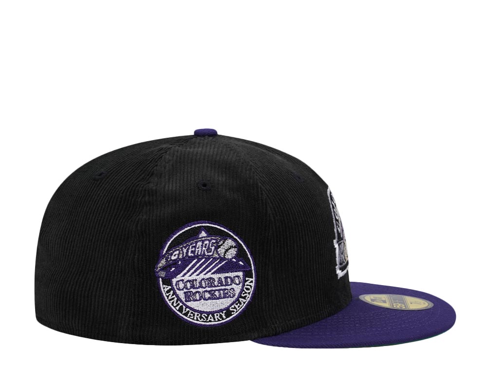 New Era Colorado Rockies 10th Anniversary Throwback Two Tone Corduroy Edition 59Fifty Fitted Cap