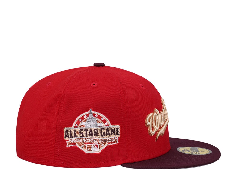 New Era Washington Nationals All Star Game 2018 Burgundy Copper Two Tone Edition 59Fifty Fitted Cap