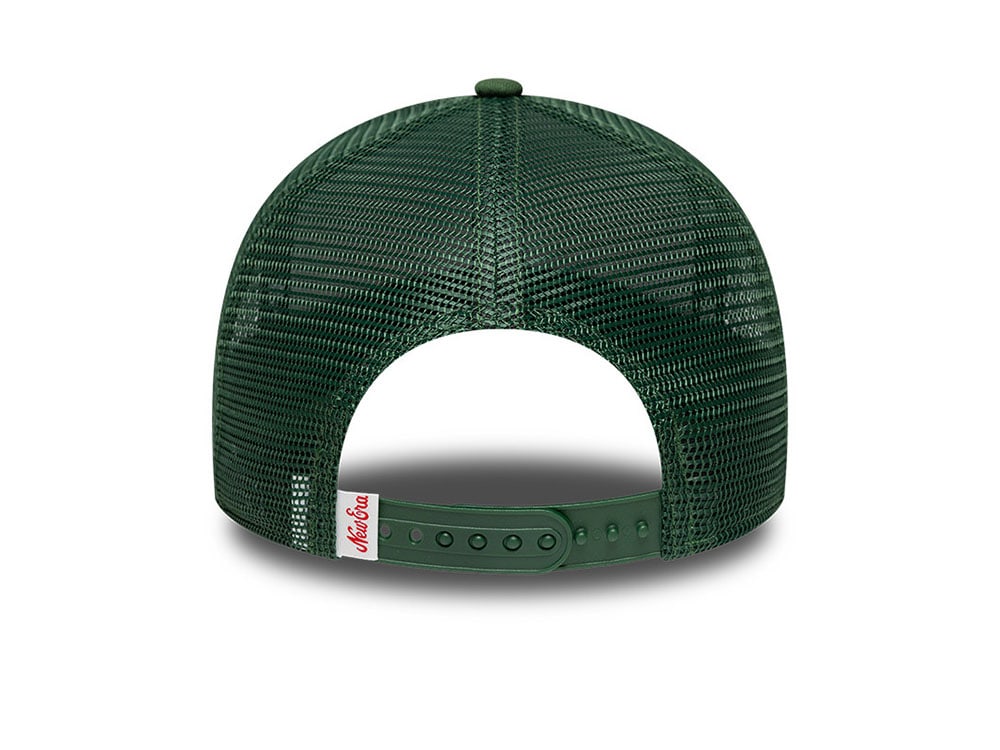 New Era Oval Foam Patch Dark Green Edition 9Forty A Frame Trucker Snapback Cap