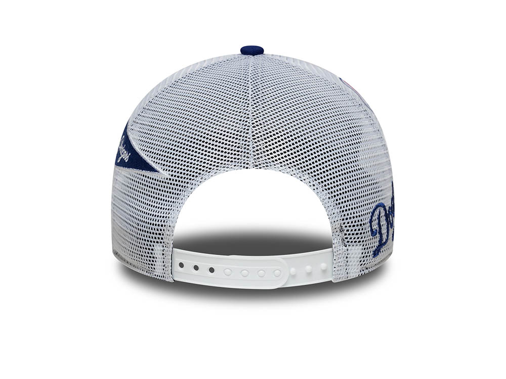 New Era Los Angeles Dodgers Multi Patch 9Forty A Frame Trucker Snapback Cap